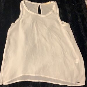 Hollister sheer white tank
